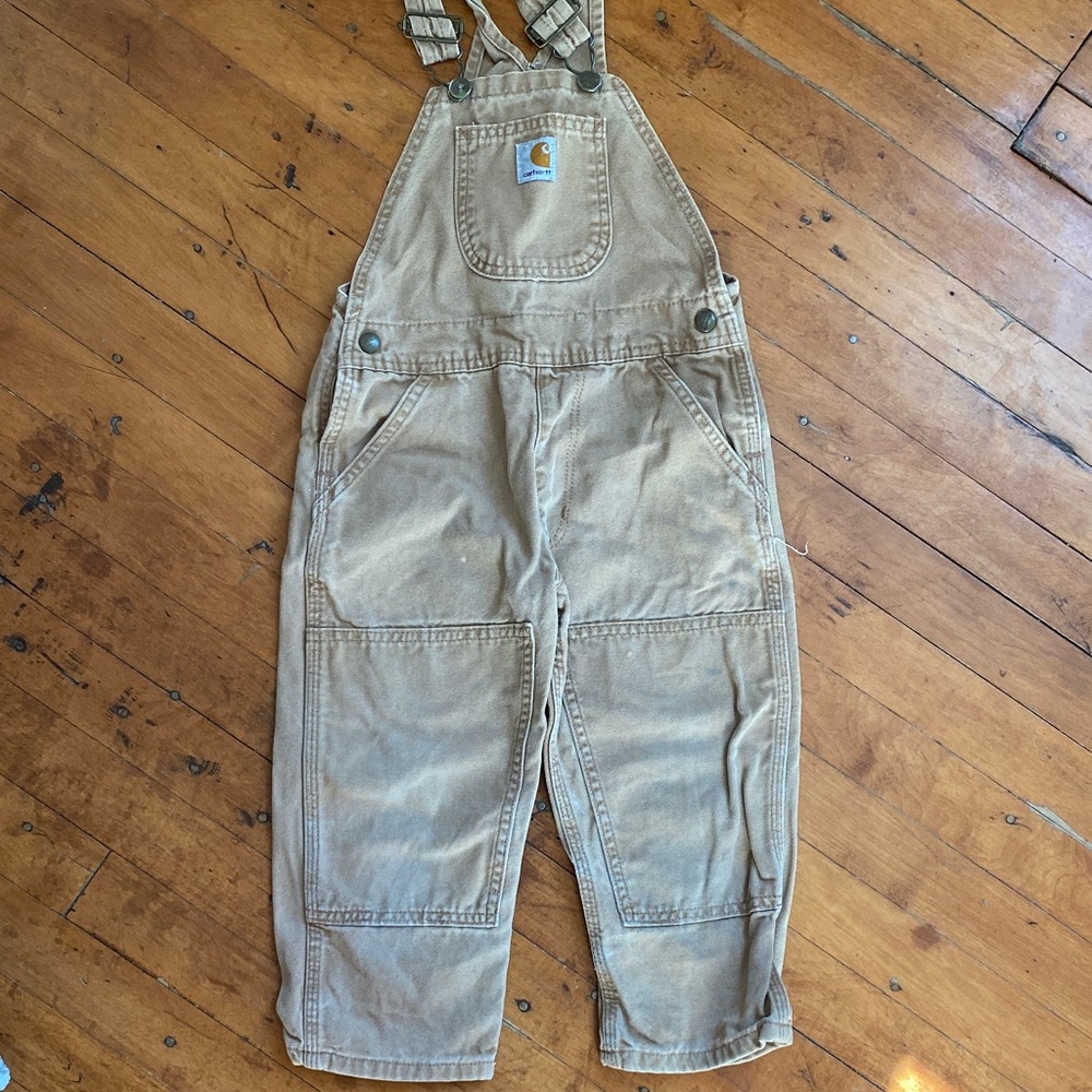 Carhartt Brown Classic Canvas Bib Overalls - Size 4